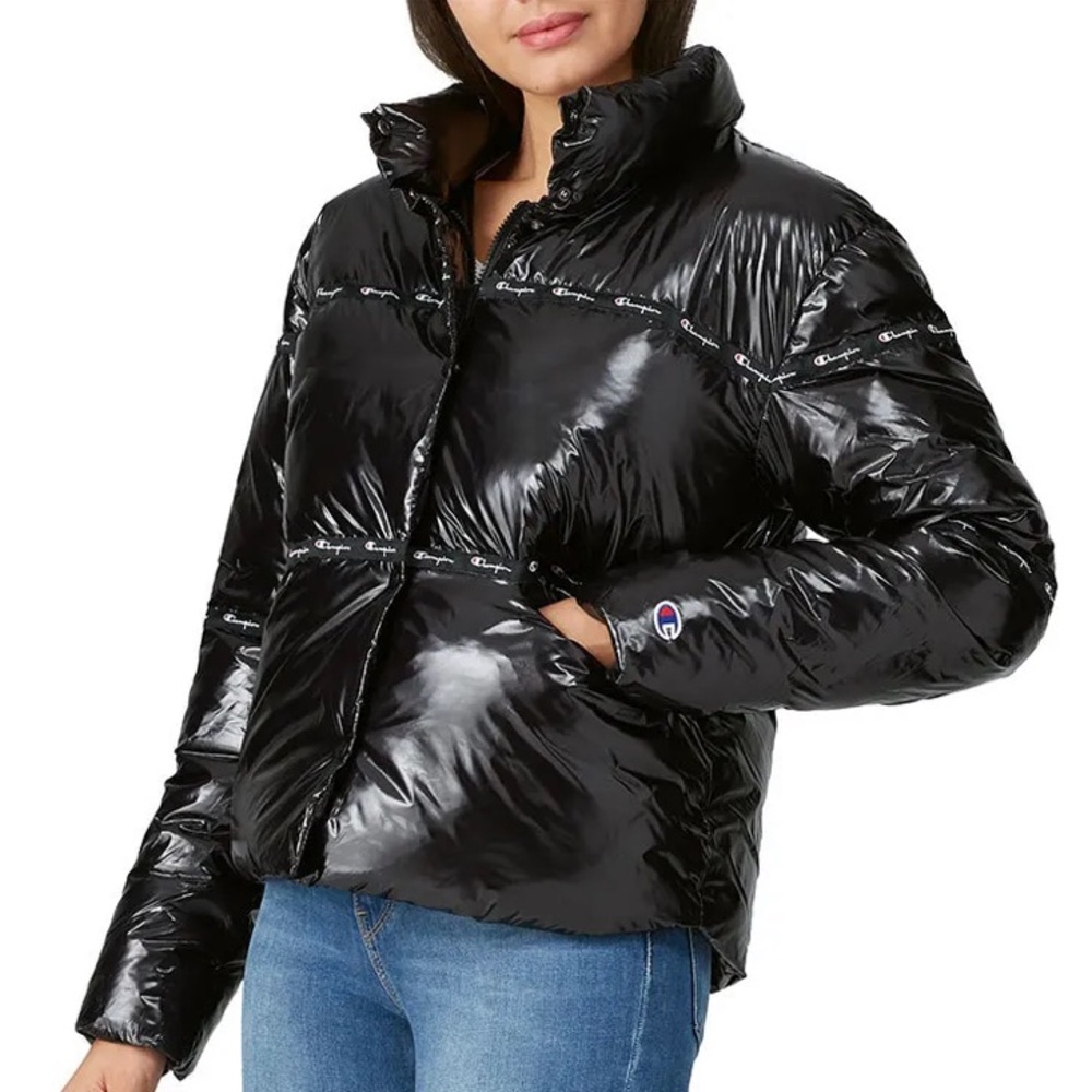 Champion Shiny Black Women's Puffer Jacket